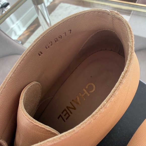 Chanel Cork Lace Up Booties - Picture 4 of 6